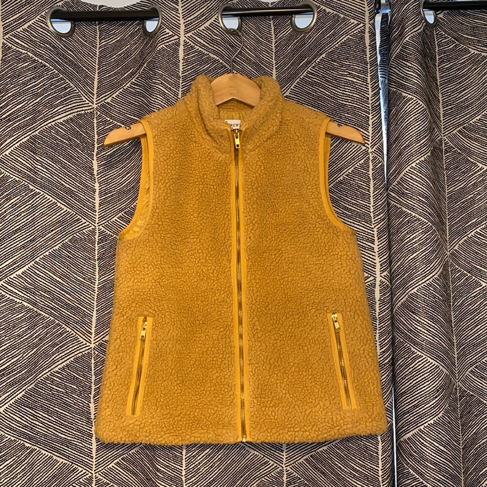 J. Crew Burnt Yellow Cozy Vest